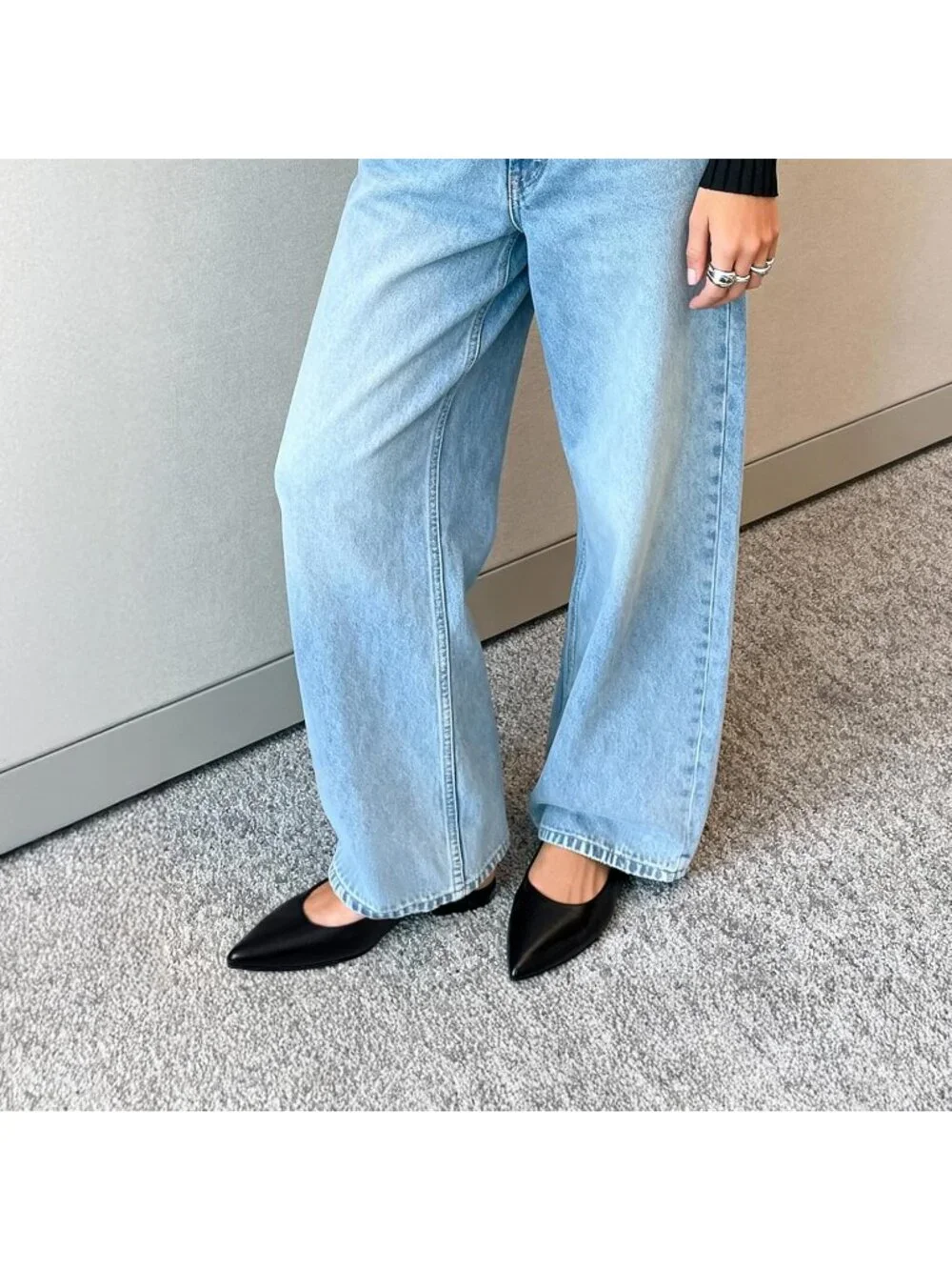 Dream Pairs Women's Black Pointed Toe Slingback Dressy Mary Jane Ballet Flats